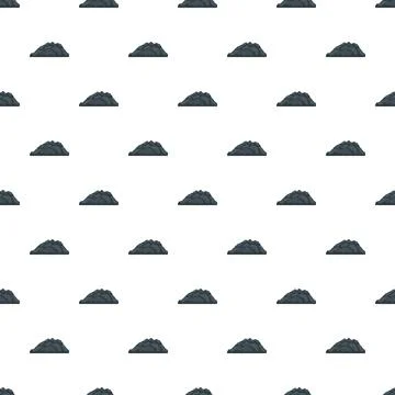 Repeating coal piles pattern creating a background design Illustrazione stock
