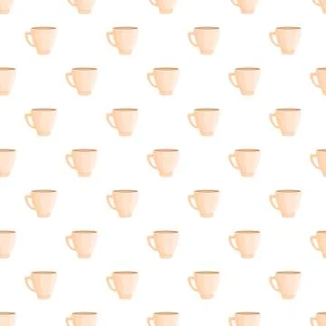 Repeating coffee cup pattern forming a seamless background Stock Illustration