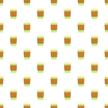 Repeating coffee cups creating seamless pattern design Illustrazione stock