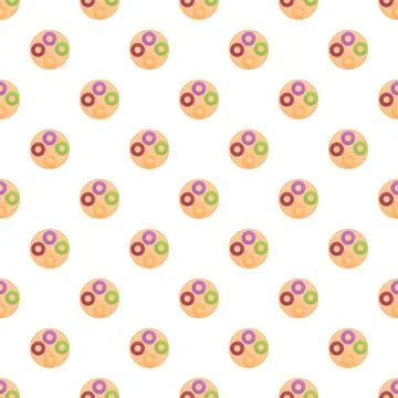 Repeating colorful circles pattern creating a vibrant background Stockillustratie
