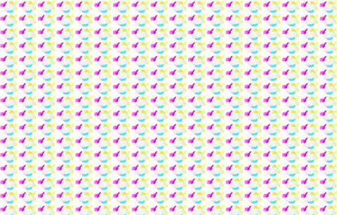 Repeating Colorful Circles On White Background 스톡 일러스트