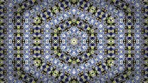 Repeating Complex Pattern Loop Symmetric Geometric Tiles Stock Footage 151227774