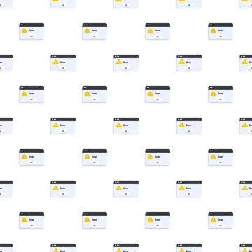 Repeating computer error warning popup windows seamless pattern Stockillustratie