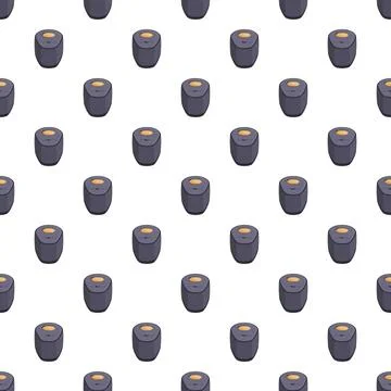 Repeating cooking appliance pattern on white background イラスト素材
