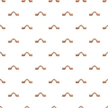 Repeating curved bridge pattern on white background Stock Illustration