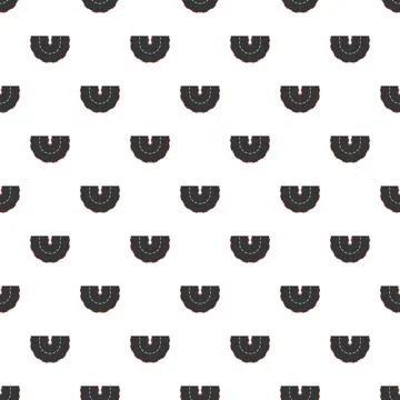 Repeating curved road sections creating a seamless pattern Stock Illustration