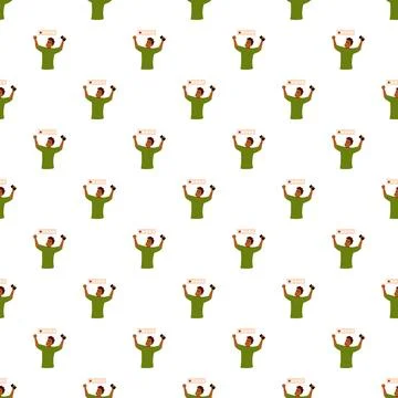 Repeating customer giving five star feedback review pattern Illustrazione stock