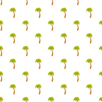 Repeating cute palm trees creating a fun design background Stock Illustration