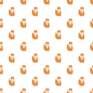 Repeating cute pet illustration on a white backdrop Stock Illustration