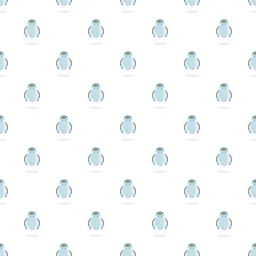 Repeating cute robot pattern symbolizing automation and technology 스톡 일러스트