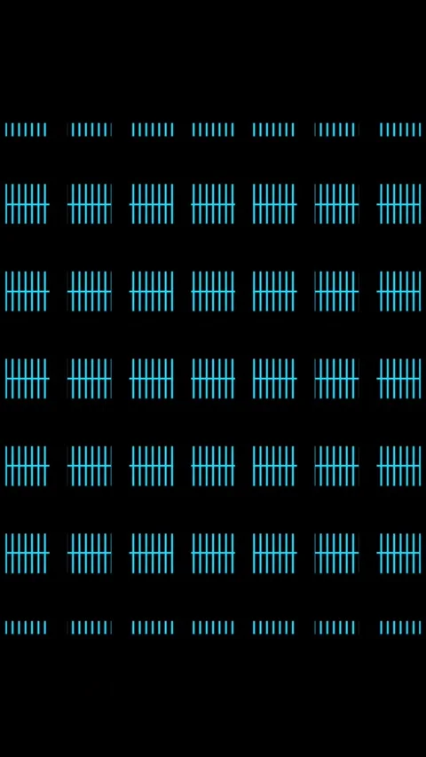 Repeating cyan turquoise blue vertical lines form H pattern. Repeating patt.. Stock Footage 345718653