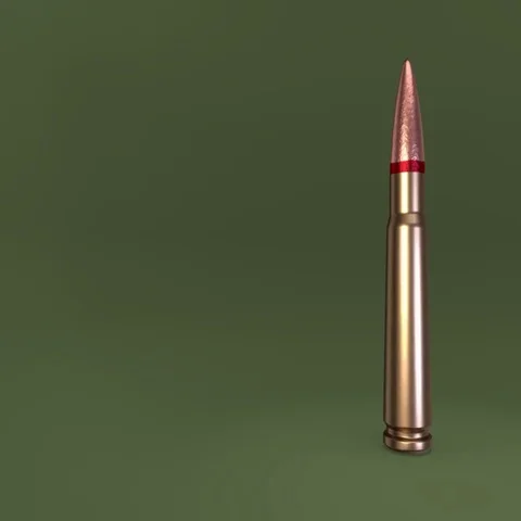 Repeating cycle animation of the rotating cartridge on a dark green background Stock Footage 69536954