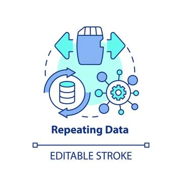 Repeating data concept icon Illustrazione stock