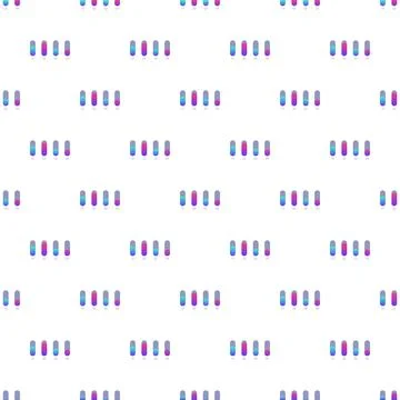 Repeating data visualization pattern showing progress and loading bars Illustrazione stock
