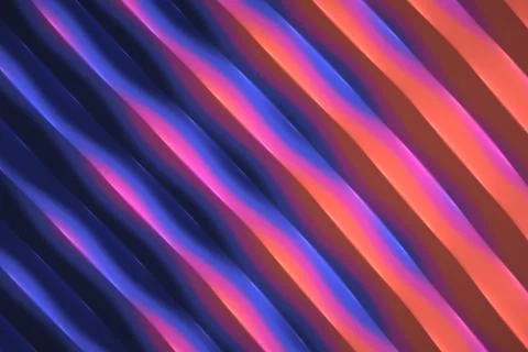 Repeating diagonal stripes in electric blue, pink and coral create a bold a.. Stock Illustration