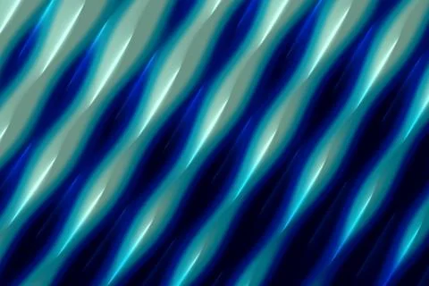 Repeating diagonal waves in vivid blue, turquoise, and pale teal create a f.. 스톡 일러스트