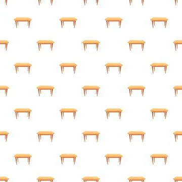 Repeating dining table pattern on white background Stock Illustration