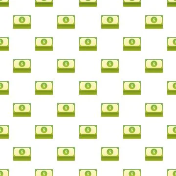 Repeating dollar bill stacks pattern representing money and finance Stock Illustration