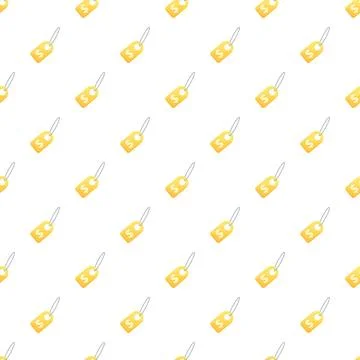 Repeating dollar price tags pattern for commerce Stock Illustration