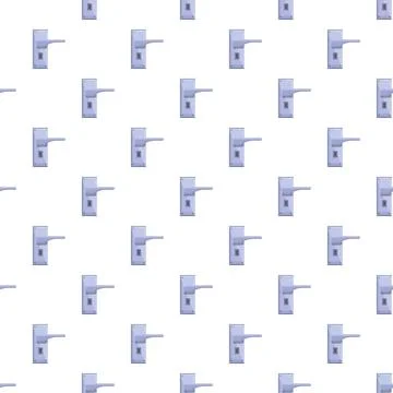 Repeating door handles forming a seamless decorative pattern Illustration