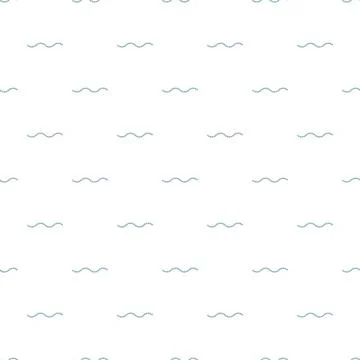 Repeating dotted wavy lines seamless pattern Illustrazione stock