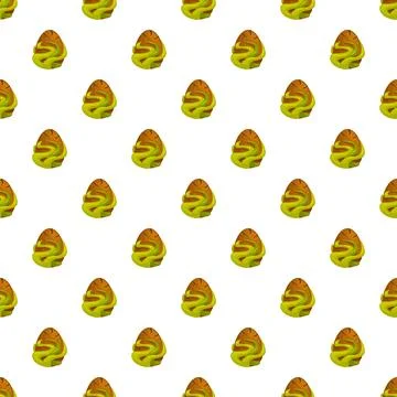 Repeating dragon eggs pattern creating fantasy background Stock Illustration