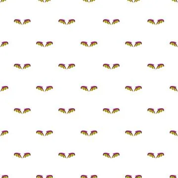 Repeating dragon wings pattern on white background Stock Illustration
