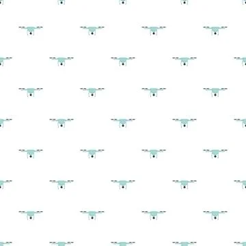 Repeating drone pattern representing technology and aerial surveillance Stock Illustration