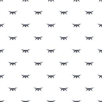 Repeating drone seamless pattern representing technological surveillance 库存插图