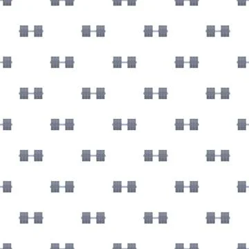Repeating dumbbell pattern creating fitness and workout backdrop Stock Illustration
