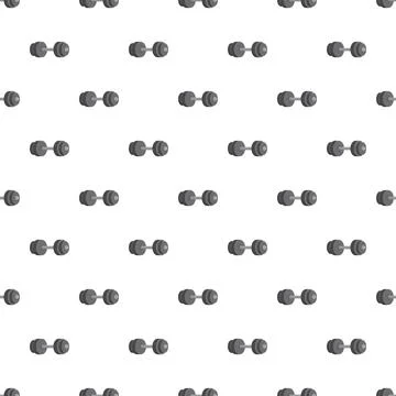 Repeating dumbbell pattern representing fitness and strength training Stock Illustration