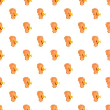 Repeating ear bell pattern showing tinnitus and hearing problems Stock Illustration