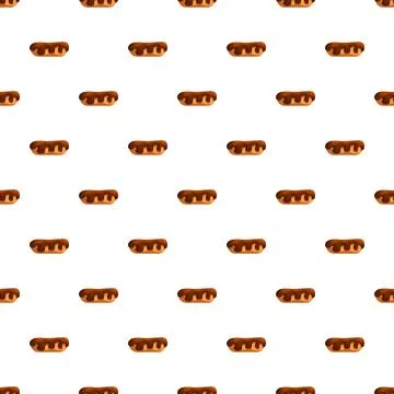 Repeating eclairs forming a delicious dessert pattern Stock Illustration