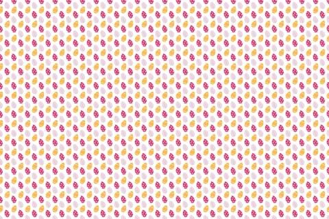Repeating egg pattern. Funny spring background Stock Illustration