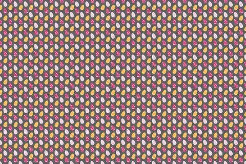 Repeating egg pattern. Funny spring background Illustrazione stock