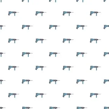 Repeating electric drill pattern for construction background Illustrazione stock