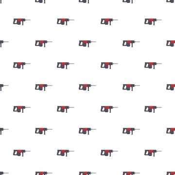 Repeating electric rotary hammer drill pattern background Stockillustratie