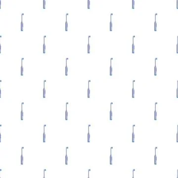 Repeating electric toothbrushes creating a seamless pattern background Stock Illustration