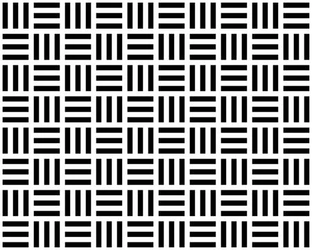 Repeating elements of striped  ornament, seamless pattern Illustrazione stock