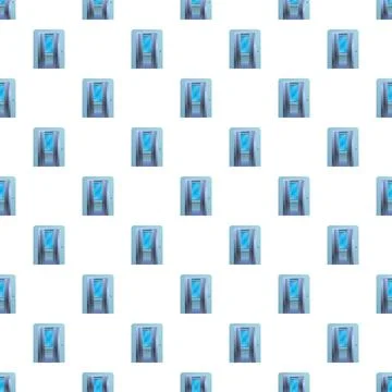 Repeating elevator door pattern creating seamless background Stock Illustration