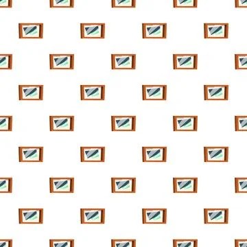 Repeating empty brown picture frames illustration pattern Illustrazione stock