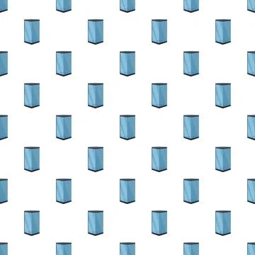 Repeating empty glass aquariums creating seamless pattern background Illustrazione stock