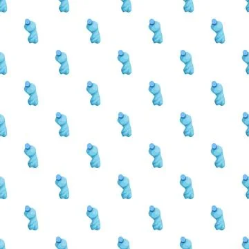 Repeating empty plastic water bottles seamless pattern Stock Illustration