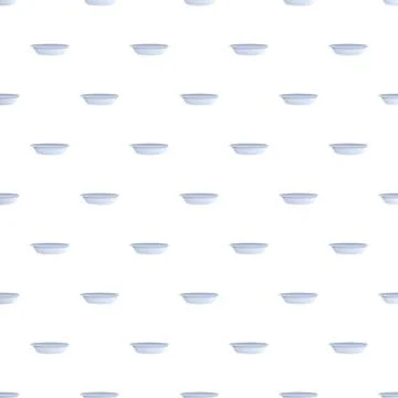 Repeating empty white bowls forming seamless pattern Illustrazione stock
