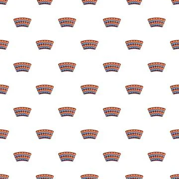 Repeating ethnic geometric tribal pattern on white background Stock Illustration