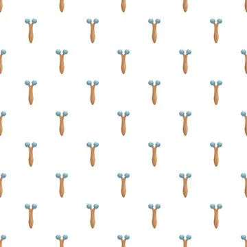 Repeating facial massager pattern for skin care wellness イラスト素材
