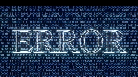 Repeating fatal error message running down a computer Stock Footage 96074334