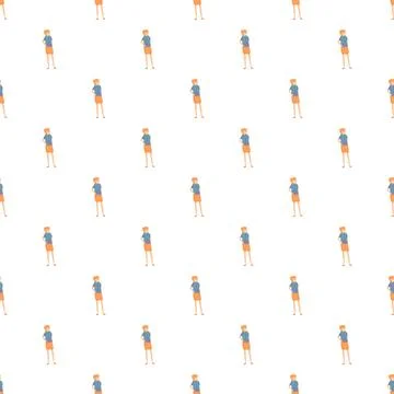 Repeating figure seamless pattern on white background Stock Illustration