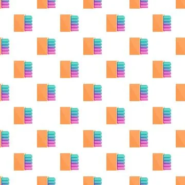 Repeating file folders with colorful tabs pattern Stock Illustration