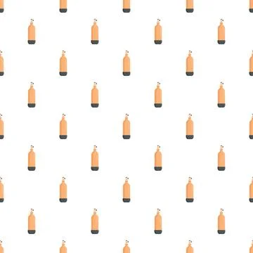 Repeating fire extinguisher cylinders creating seamless pattern Stock Illustration